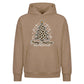 Chic Leopard Print Tree Graphic Christmas Oversized Hoodie