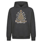 Chic Leopard Print Tree Graphic Christmas Oversized Hoodie