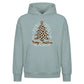 Chic Leopard Print Tree Graphic Christmas Oversized Hoodie