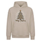 Chic Leopard Print Tree Graphic Christmas Oversized Hoodie