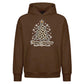 Chic Leopard Print Tree Graphic Christmas Oversized Hoodie