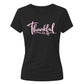 Chic script gratitude autumn Thanks Giving Ladies T-Shirt