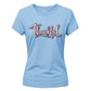 Chic script gratitude autumn Thanks Giving Ladies T-Shirt