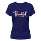 Chic script gratitude autumn Thanks Giving Ladies T-Shirt