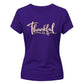 Chic script gratitude autumn Thanks Giving Ladies T-Shirt