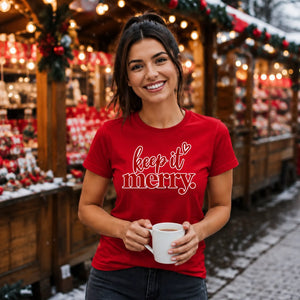 Chic typographic slogan print Christmas Ladies T-Shirt