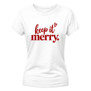 Chic typographic slogan print Christmas Ladies T-Shirt