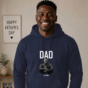 Personalised Father's Dad Est Father Day Printed Hoodie