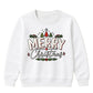 Classic Merry Christmas Holly Art Christmas Kids Sweatshirt