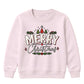 Classic Merry Christmas Holly Art Christmas Kids Sweatshirt