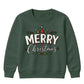 Classic Merry Christmas Holly Art Christmas Kids Sweatshirt