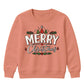 Classic Merry Christmas Holly Art Christmas Kids Sweatshirt