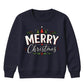 Classic Merry Christmas Holly Art Christmas Kids Sweatshirt