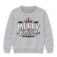 Classic Merry Christmas Holly Art Christmas Kids Sweatshirt
