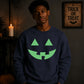 Classic pumpkin face Glow in the Dark Unisex Sweatshirt
