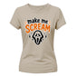 Classic scary horror movie ghost Halloween Ladies t-shirt