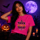 Classic trick or treat pumpkin Halloween Ladies t-shirt