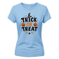 Classic trick or treat pumpkin Halloween Ladies t-shirt