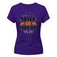 Classic trick or treat pumpkin Halloween Ladies t-shirt