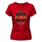Classic trick or treat pumpkin Halloween Ladies t-shirt