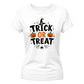 Classic trick or treat pumpkin Halloween Ladies t-shirt