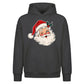 Classic Winking Santa Graphic Christmas Oversized Hoodie