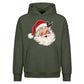 Classic Winking Santa Graphic Christmas Oversized Hoodie