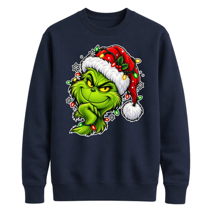 Clever smirking holiday face Christmas Unisex Sweatshirt
