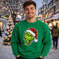 Clever smirking holiday face Christmas Unisex Sweatshirt