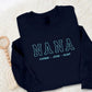 Embroidered Nana Sweatshirt, Custom Kids Name Matching Sweater, Personalised Name Crewneck Jumper, Grandma Sweatshirt, Nana Birthday Gifts
