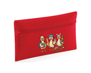 Back To School Funny 3 Ducks Pencil Case, Cute & Quirky Storage For Kids And Students, 600D Polyester School Supplies Organizer M8486