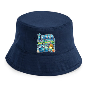 Coastal Waves I Need Vitamin Sea Summer Bucket Hat