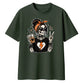 Coffee lover skeleton graphic Halloween Oversized t-shirt