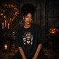 Coffee lover skeleton graphic Halloween Oversized t-shirt