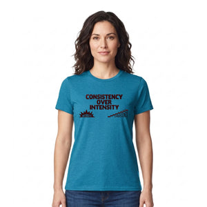 Consistency Over Intensity Slogan Graphic Unisex T-Shirt