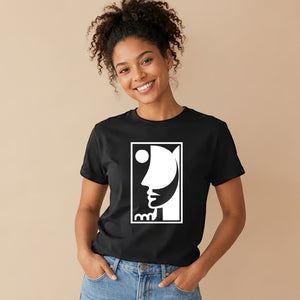 Contemporary Abstract Portrait Apparel ladies fit T-Shirt