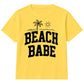 Cool Beach Babe Palm Tree Summer Slogan Kids T-Shirt