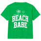 Cool Beach Babe Palm Tree Summer Slogan Kids T-Shirt