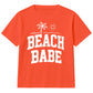Cool Beach Babe Palm Tree Summer Slogan Kids T-Shirt