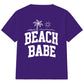Cool Beach Babe Palm Tree Summer Slogan Kids T-Shirt