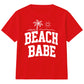 Cool Beach Babe Palm Tree Summer Slogan Kids T-Shirt