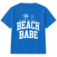 Cool Beach Babe Palm Tree Summer Slogan Kids T-Shirt