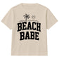 Cool Beach Babe Palm Tree Summer Slogan Kids T-Shirt