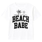 Cool Beach Babe Palm Tree Summer Slogan Kids T-Shirt