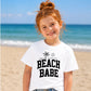 Cool Beach Babe Palm Tree Summer Slogan Kids T-Shirt