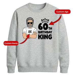 Personalized Birthday Gift Sweatshirt | Cool Birthday King Design for Him