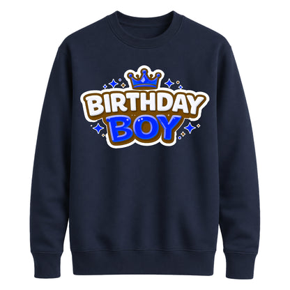 Cool Crown Birthday Boy Happy Birthday Sweatshirt