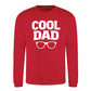 Cool Dad Bold Specs Style Father Day Printed Sweatshirt