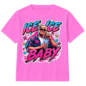 Cool Donald Trump Ice Ice Baby Graphic Retro Kids T-Shirt