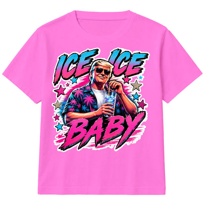 Cool Donald Trump Ice Ice Baby Graphic Retro Kids T-Shirt